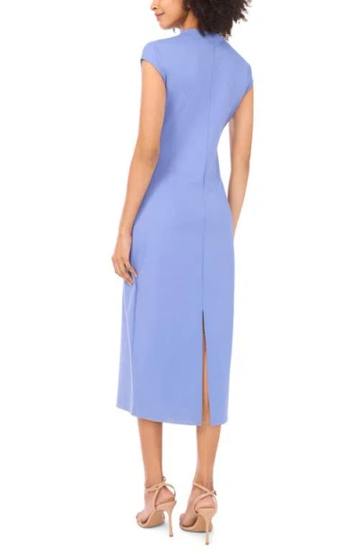 Vince Camuto Mock Neck Midi Dress In Blue