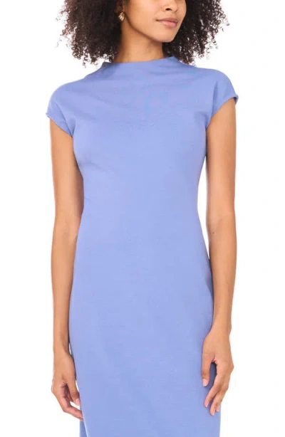 Vince Camuto Mock Neck Midi Dress In Blue