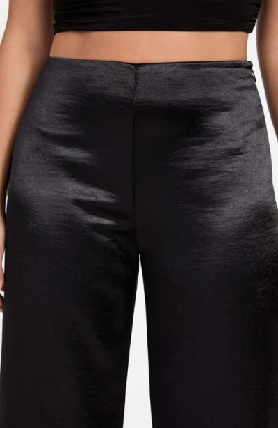 Guess Julie High Waist Satin Pants In Black