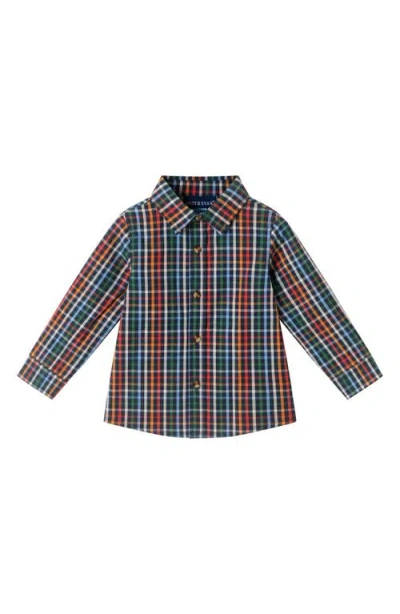 Andy & Evan Kids' Button-up Shirt, Cardigan & Joggers Set In Multi