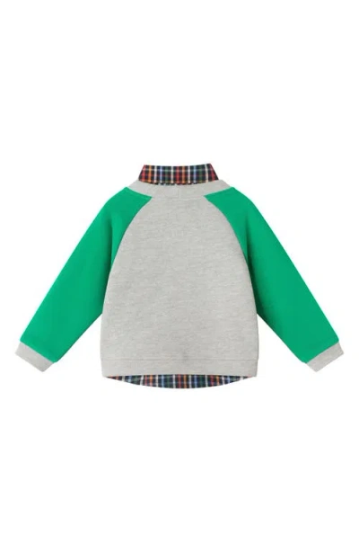 Andy & Evan Kids' Button-up Shirt, Cardigan & Joggers Set In Multi