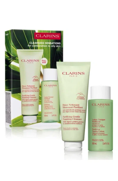 Clarins Purifying Cleansing Skincare Set ($48 Value) In Transparent