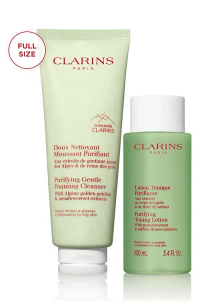 Clarins Purifying Cleansing Skincare Set ($48 Value) In Transparent