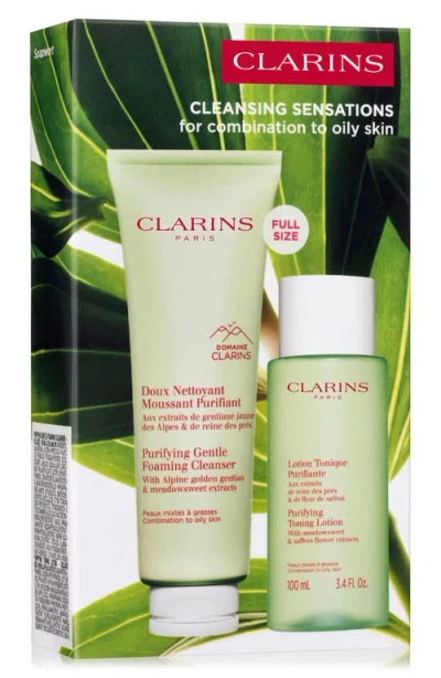 Clarins Purifying Cleansing Skincare Set ($48 Value) In Transparent