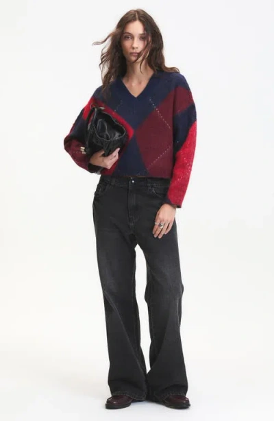 Deluc Micah V-neck Sweater In Multi