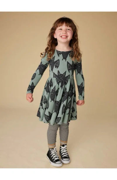 Tea Collection Printed Ballet Dress In Green