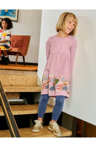 Tea Collection Tiger Story Skirted Dress In Pink