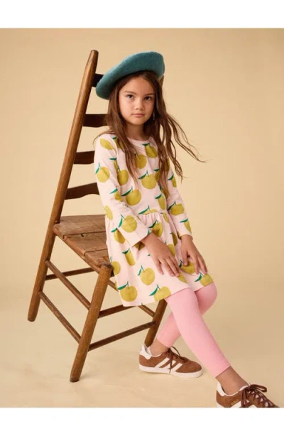 Tea Collection Long Sleeve Skirted Dress In Yellow