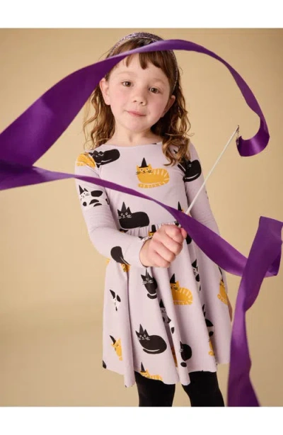 Tea Collection Printed Ballet Dress In Purple