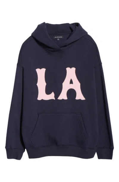 Pacsun La Cotton Blend Hoodie In Blue