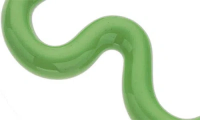 Bea Bongiasca Two-tone Asymmetrical Flower Earrings With Lime And Green Enamel In Multi