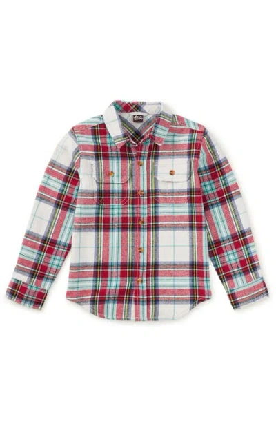Tea Collection Flannel Button Up Shirt In Multi