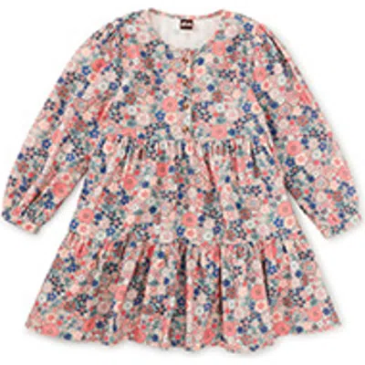 Tea Collection Corduroy Henley Shirtdress In Multi