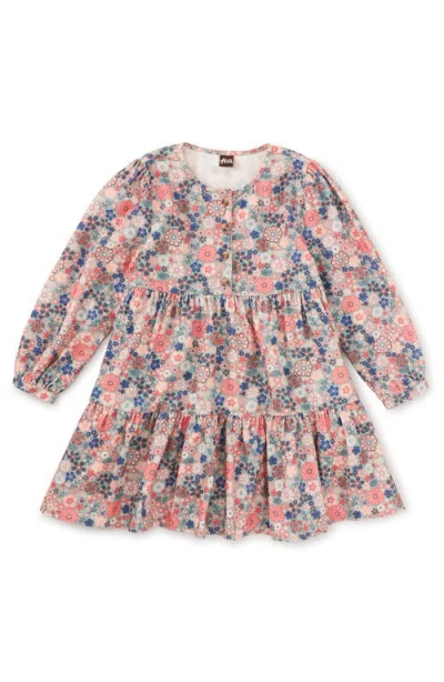 Tea Collection Corduroy Henley Shirtdress In Multi