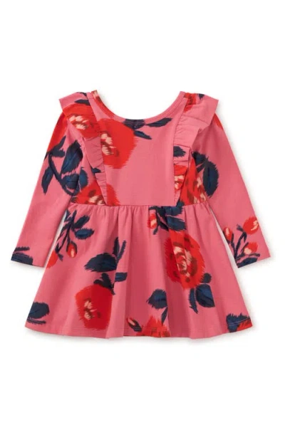 Tea Collection Ruffle Shoulder Ballet Dress In Pink