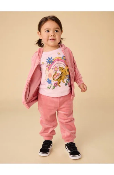 Tea Collection Easy Fit Very Velour Joggers In Pink