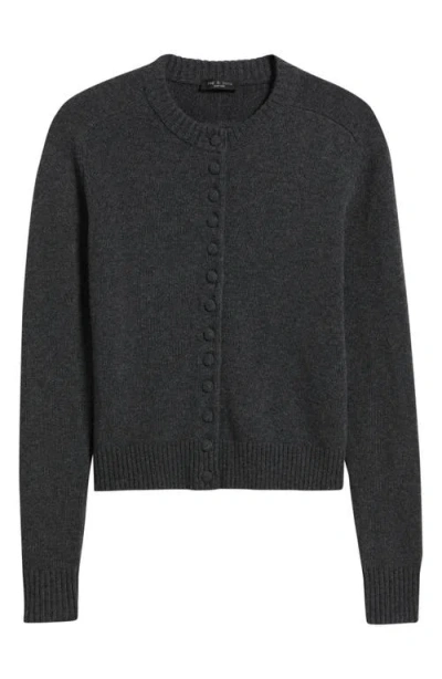 Rag & Bone Wallace Crewneck Cardigan In Gray