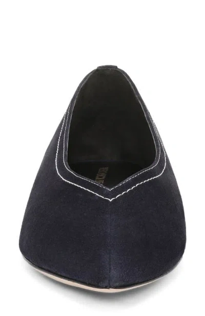 Veronica Beard Bancroft Pointed Toe Flat In Blue