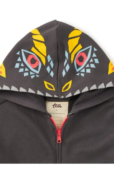 Tea Collection Dragon Hood Easy Fit Hoodie In Black