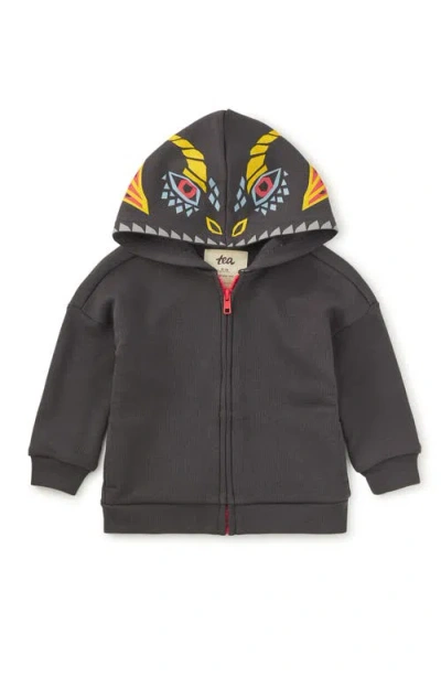 Tea Collection Dragon Hood Easy Fit Hoodie In Black