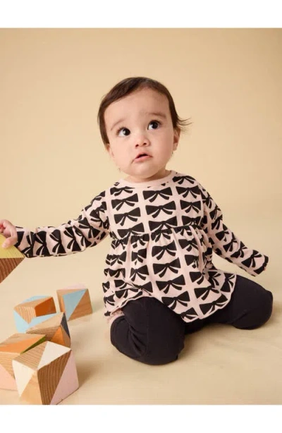 Tea Collection Peplum Top & Pants Baby Set In Multi