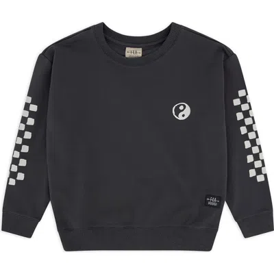 Feather 4 Arrow Kids' Ryder Checkerboard Graphic Sweatshirt In Black