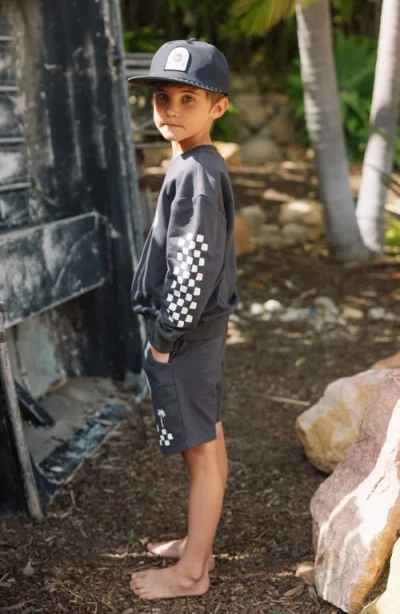 Feather 4 Arrow Kids' Ryder Checkerboard Graphic Sweatshirt In Black