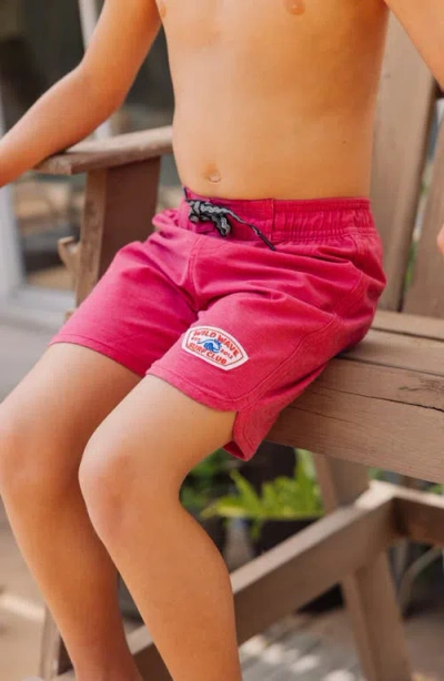 Feather 4 Arrow Kids' Solid Board Shorts In Pink