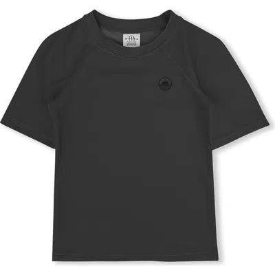 Feather 4 Arrow Kids' Upf 50+ Short Sleeve Rashguard In Black