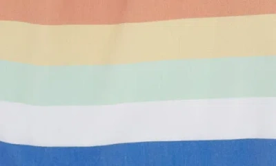 Feather 4 Arrow Kids' Stripe Volley Trunks In Blue