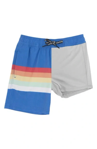 Feather 4 Arrow Kids' Stripe Volley Trunks In Multi