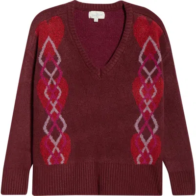 Pacsun Elin Relaxed Fit Sweater In Red