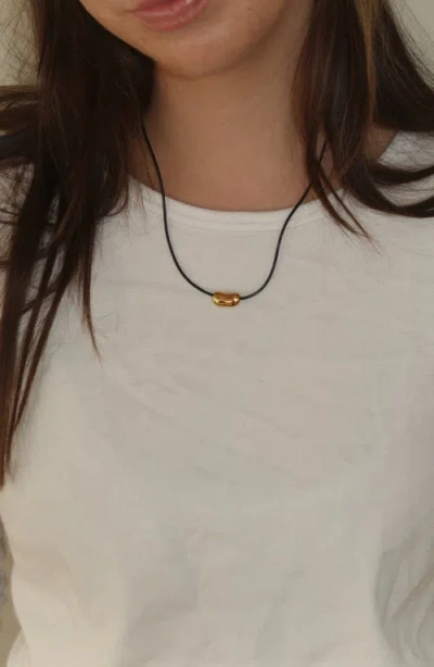 Joiana Jewelry Bean Cord Necklace In Black