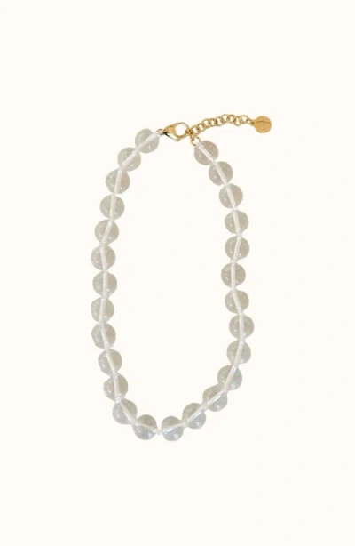 Joiana Jewelry Bean Cord Necklace In Transparent
