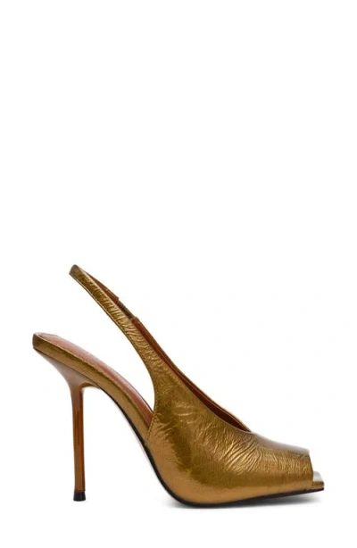 Steve Madden Lucian Slingback Peep Toe Sandal In Animal Print