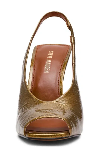 Steve Madden Lucian Slingback Peep Toe Sandal In Animal Print