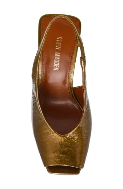 Steve Madden Lucian Slingback Peep Toe Sandal In Animal Print