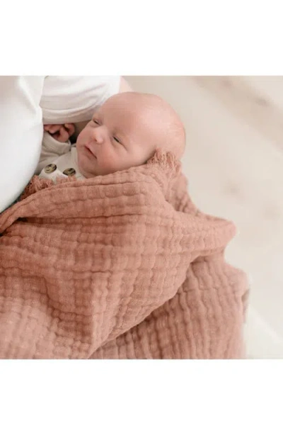 Crane Baby Ombré Cotton Muslin Blanket In Pink