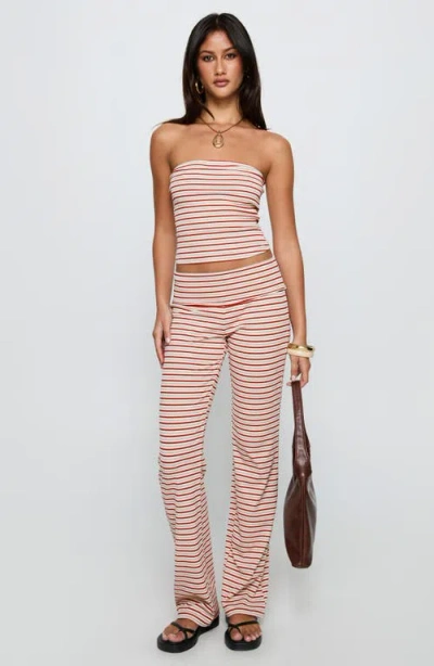 Princess Polly Ace Of Spades Stripe Strapless Top & Pants Set In Multi