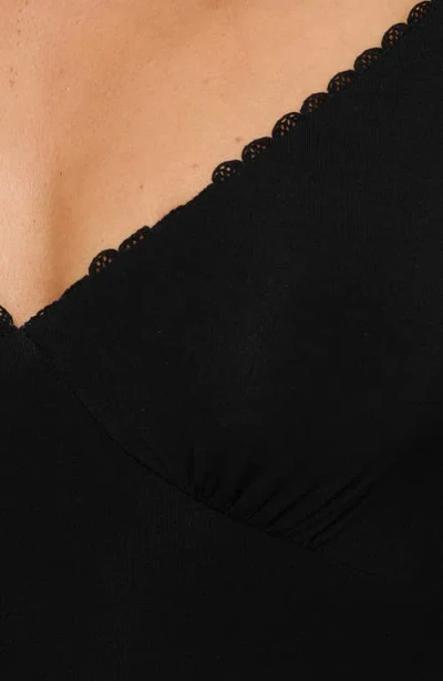 Princess Polly Loveydove Long Sleeve Bodysuit In Black