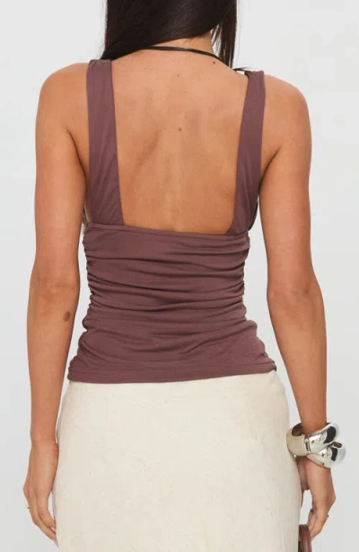 Princess Polly Sublime Ruched Tank In Brown