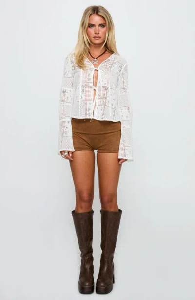 Princess Polly Mine For Life Tie Front Top In White