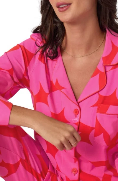 Bedhead Pajamas Print Stretch Organic Cotton Pajamas In Pink