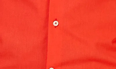 Opposuits Red Devil Modern Tailored Fit Wrinkle Resistant Button-up Shirt In Orange