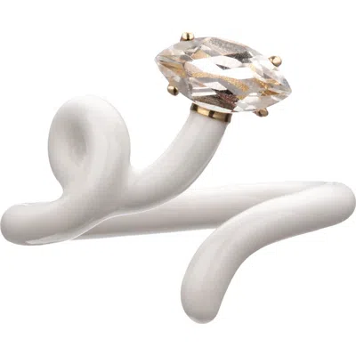 Bea Bongiasca Baby Vine Tendril Ring In White