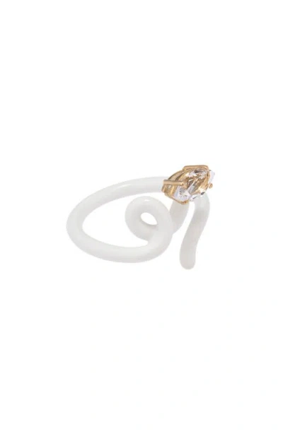Bea Bongiasca Baby Vine Tendril Ring In White