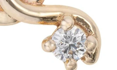 Bea Bongiasca Single Mini Loop Diamond Stud Earring In Gold