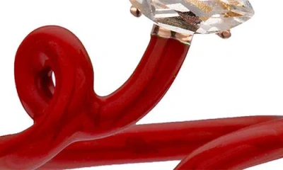 Bea Bongiasca Baby Vine Tendril Ring In Red