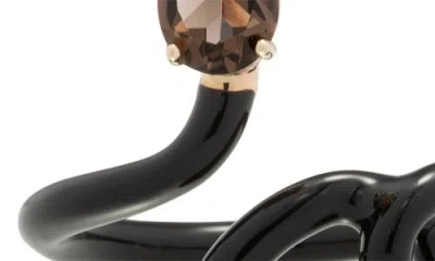 Bea Bongiasca Baby Vine Tendril Ring In Black