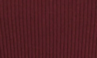 Mavi Jeans Long Sleeve Rib Polo Sweater In Burgundy